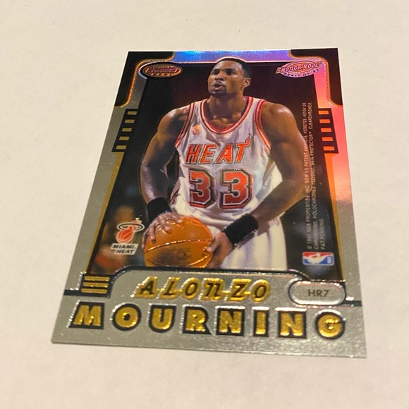 Shaquille O'Neal/Alonzo Mourning Bowman’s Best 1997 Basketball Card #HR7 Vintage - Picture 3 of 4